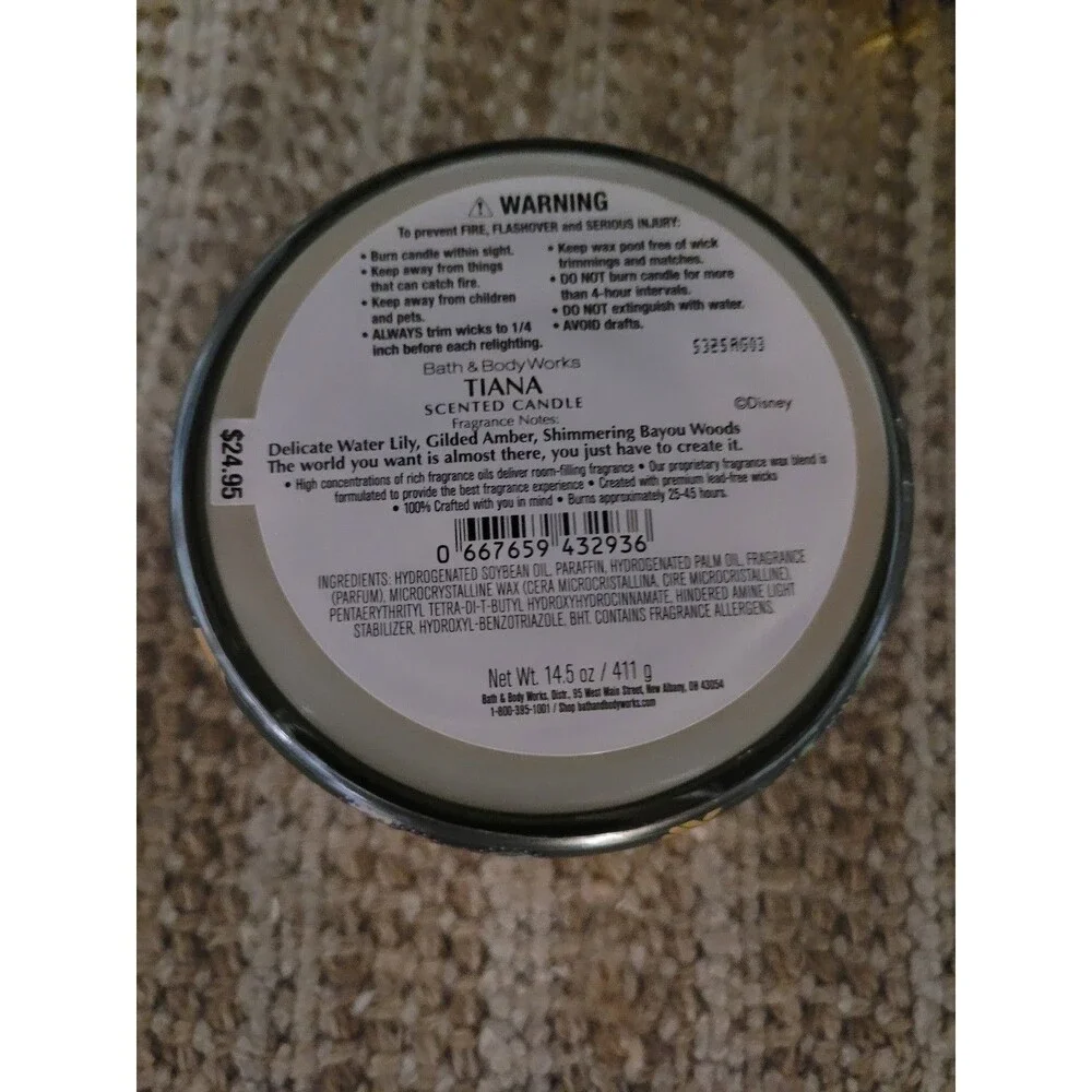 Tiana (Disney Collection) - Bath and Body Works 3-Wick Candle